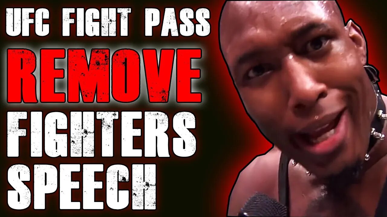 UFC Fight Pass REMOVE Fighters Speech | Joel Bauman