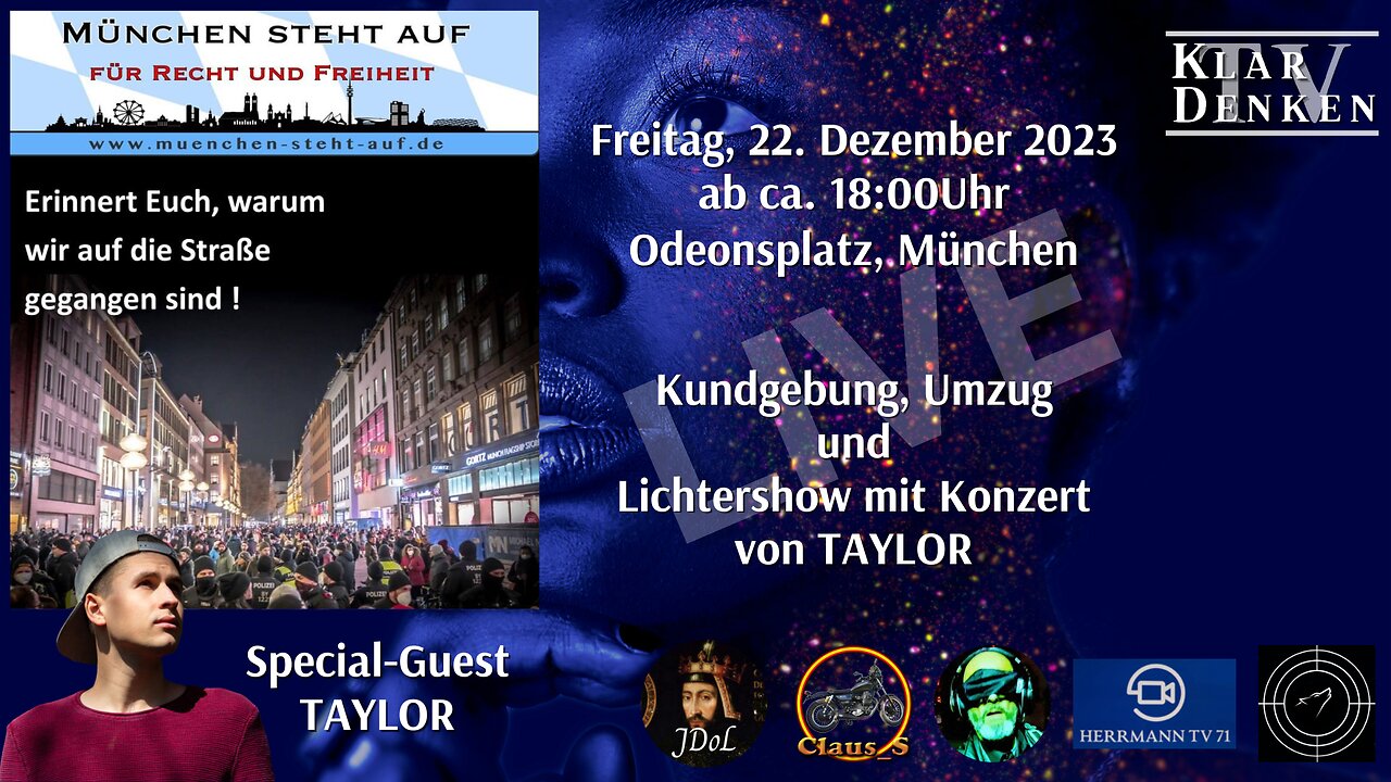 LIVE vom Odeonsplatz: Kundgebung, Umzug und Konzert mit TAYLOR