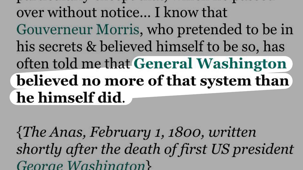 George Washington used every opportunity to avoid answering if he was a Christian, according to this letter from 1800s