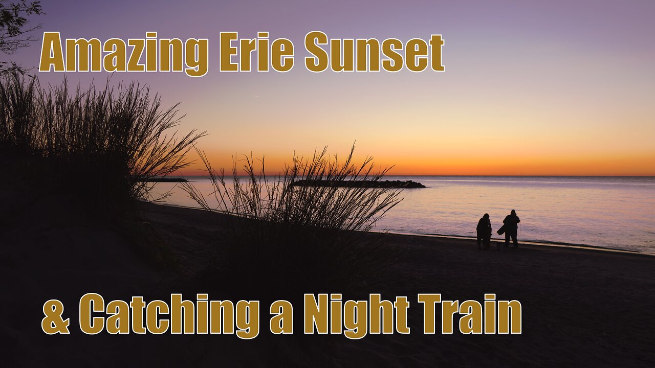 Erie, PA Trains - Bonus Video: Nighttime CSX Action with an Amazing Sunset