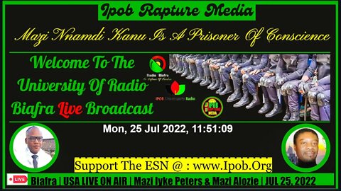 Welcome To The University Of Radio Biafra | USA LIVE | Mazi Iyke Peters | JUL 25, 2022