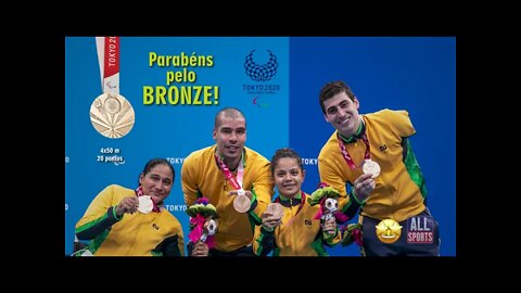 🥉Parabéns pela medalha de bronze Quarteto Mágico! 4x50 m revezamento misto