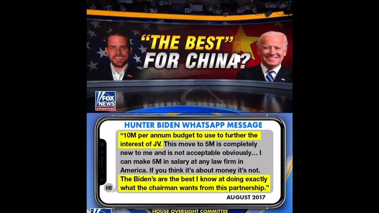 BIDEN CRIME FAMILY - Hunter Biden demanding $10M for a ‘Joint Venture’ with CCP