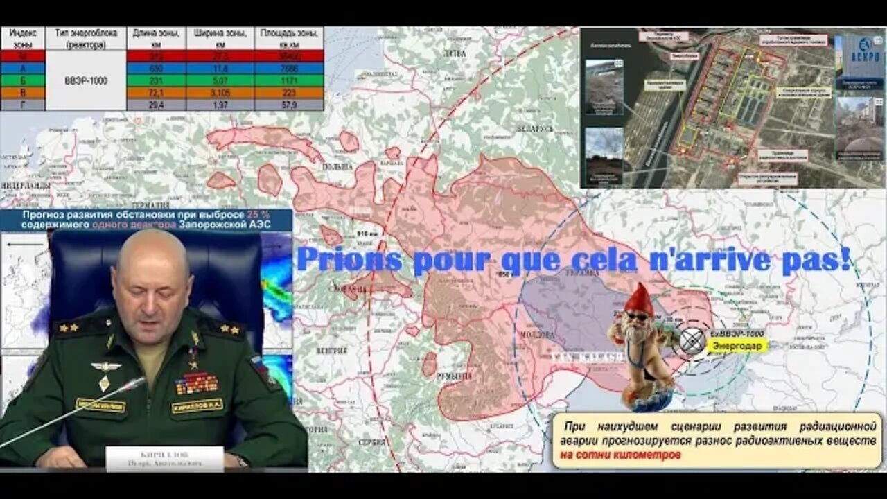 Lieutenant-général Igor Kirillov analyse d'une éventuelle provocation à la centrale de Zaporijia!