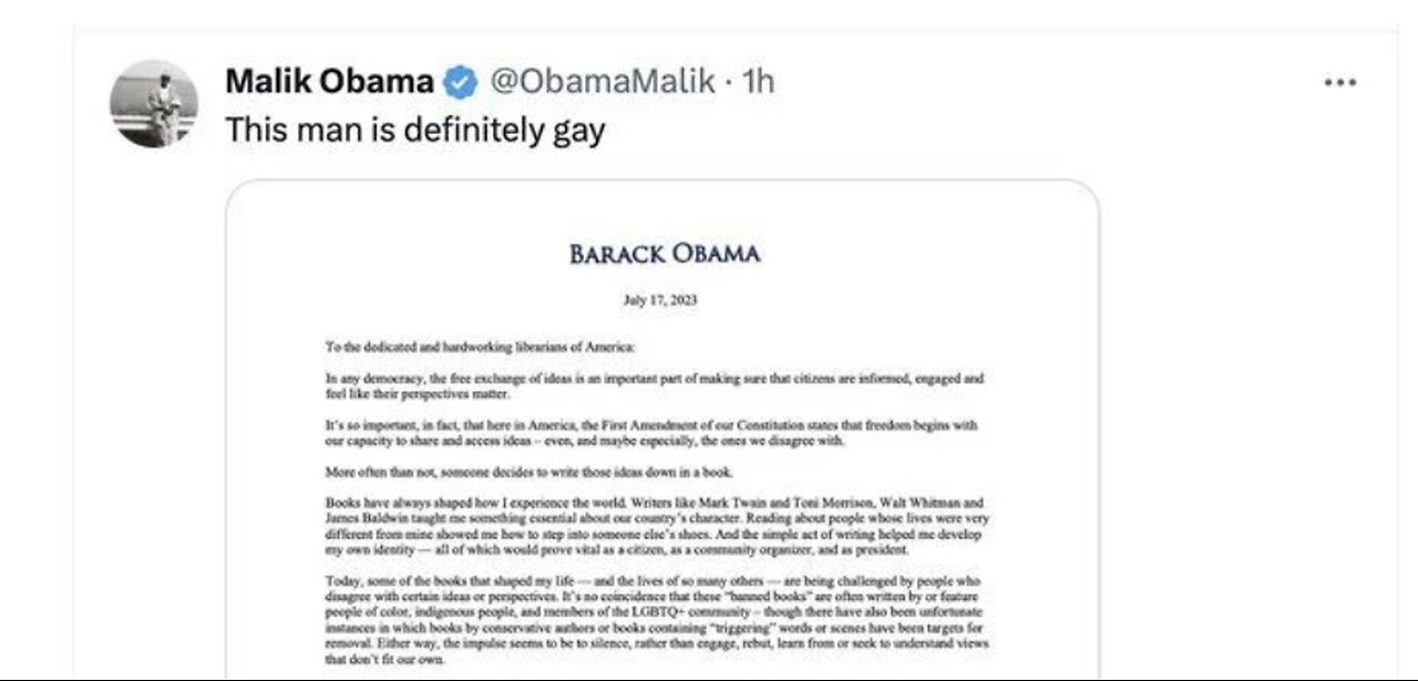 Malik Obama said his brother Barack Obama is “Definitely GAY”