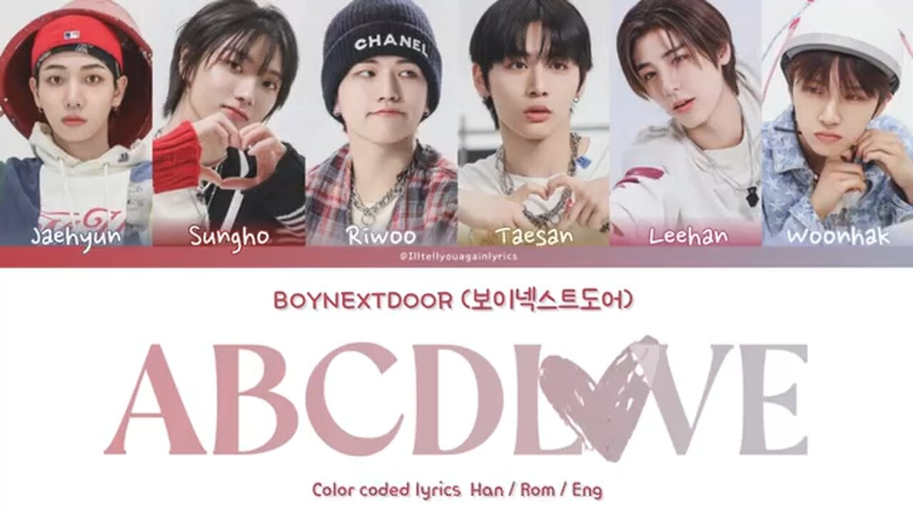 BOYNEXTDOOR [보이넥스트도어] “ABCDLOVE” Lyrics [Color Coded Han_Rom_Eng]