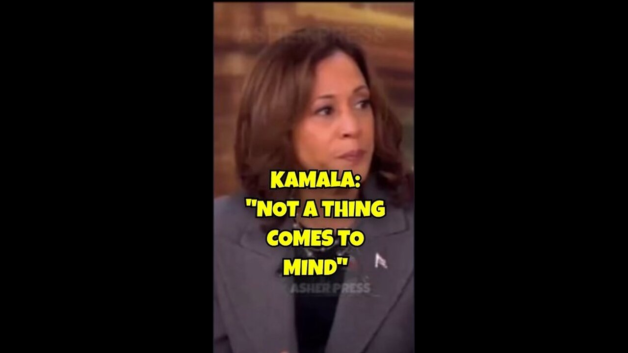 Kamala on The View: "Would you have done something differently than President Biden