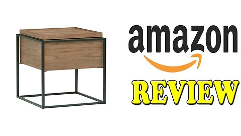 Rivet Storage Metal Nightstand Walnut Review