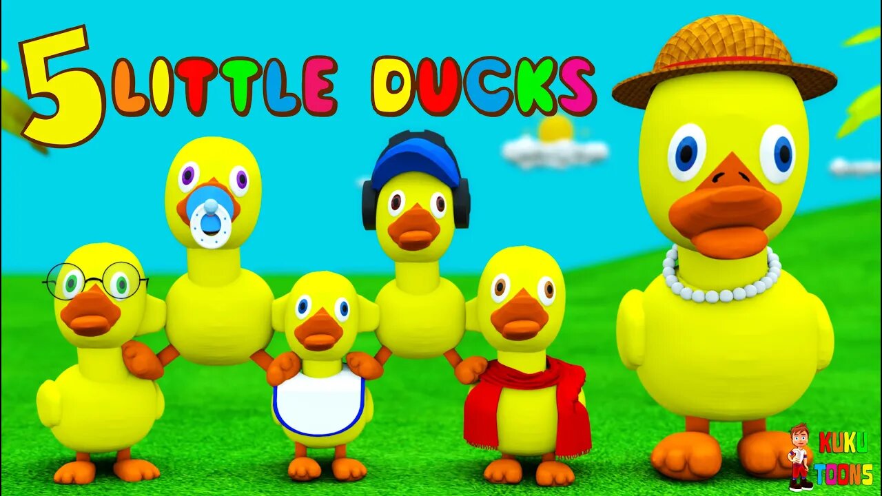 Five Little Ducks Went Out One Day 🦆🦆 Kids Songs & Nursery Rhymes 🦆🦆