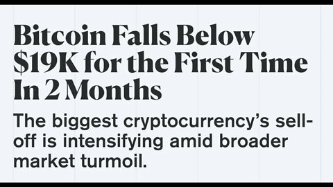 Main Reason Behind Bitcoin Falls Below $19K for the First Time In 2 Months #cryptomash #bitcoin