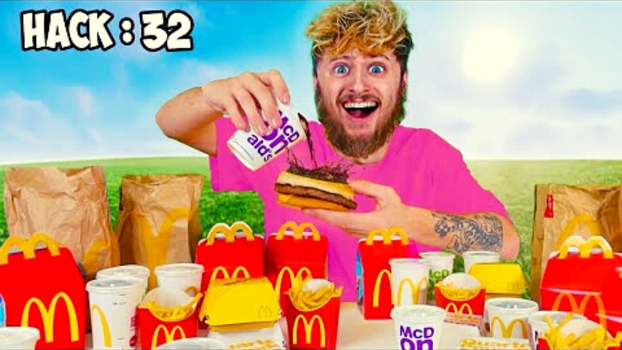 Trying 100 McDonald's Life Hacks in 24 Hours