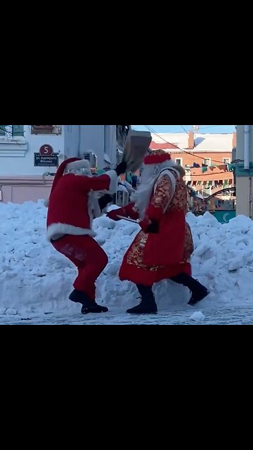 THE EPIC BATTLE! Russian Father Frost Attacks Santa Claus!