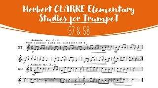 🎺 [TRUMPET METHOD] CLARKE Elementary Studies for Trumpet 57 & 58