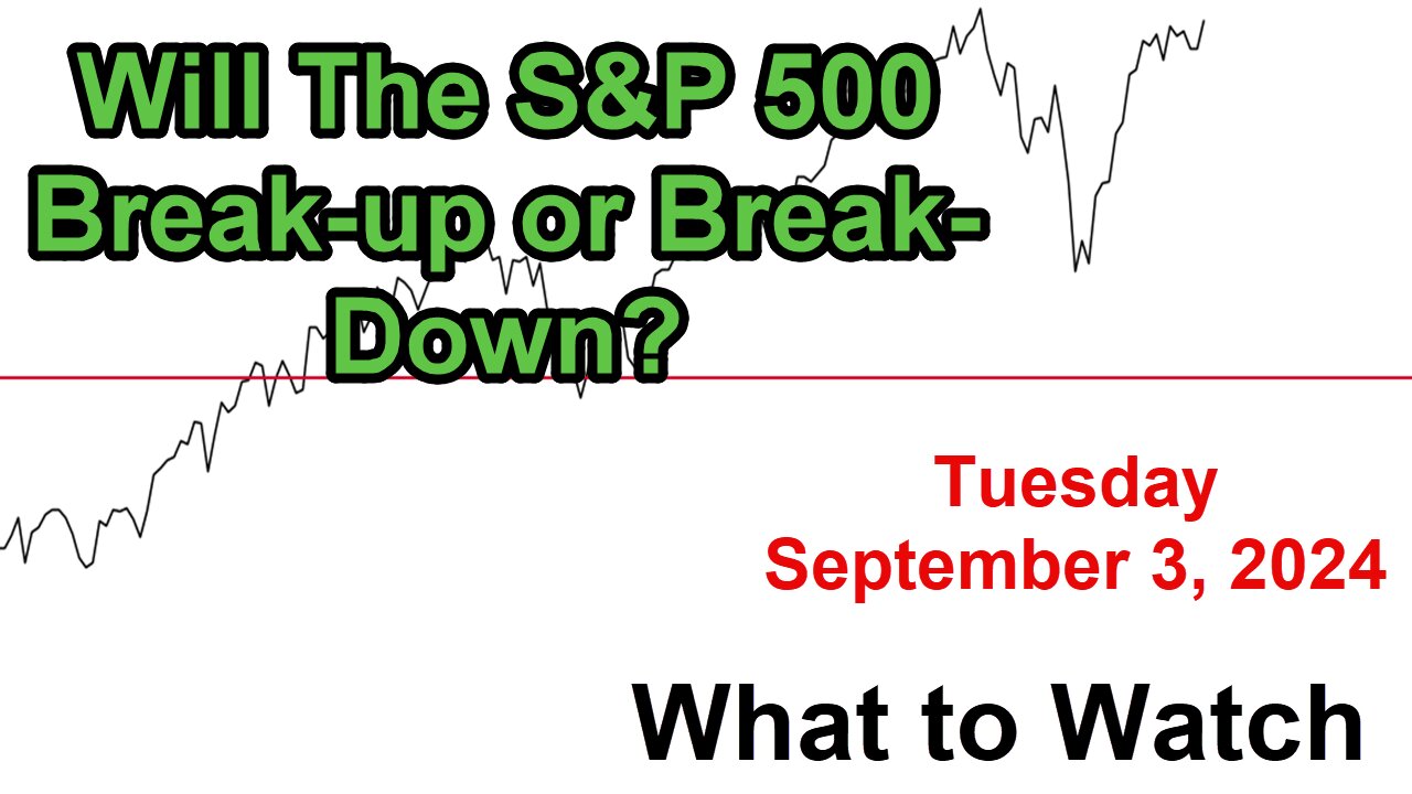 S&P 500 What to Watch for Tuesday September 3, 2024