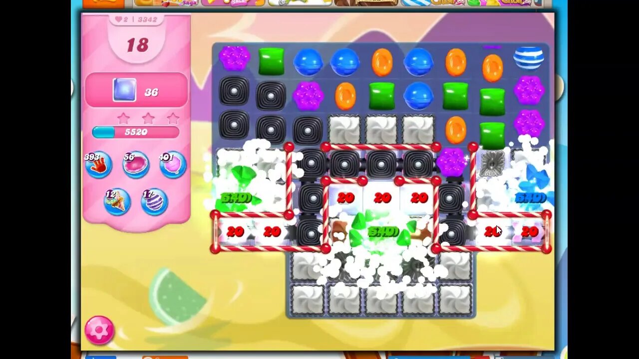 Candy Crush Level 3342 Talkthrough, 21 Moves 0 Boosters