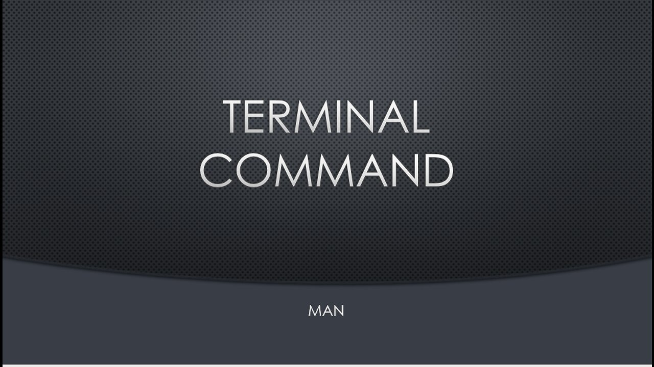 Terminal Command - How to use the man command