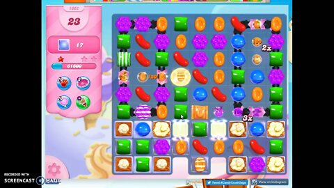 Candy Crush Level 1003 Audio Talkthrough, 1 Star 0 Boosters