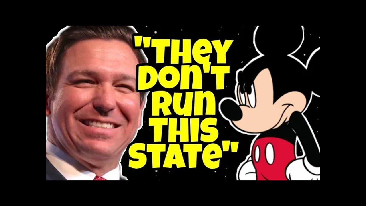 Ron DeSantis SLAMS Disney - "You Don't Run This State"