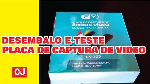 Desembalo e teste: placa de captura video