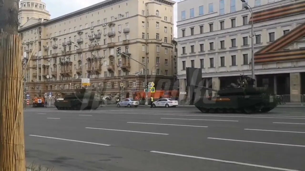 Russian Troops Rehearsing For The 77th Victory Day Parade To Celebrate The Defeat Of Nazi Germany