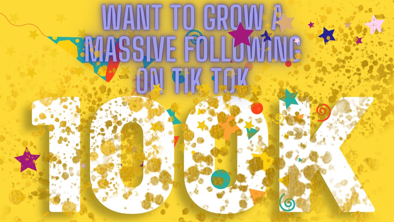 WANT TO GROW A MASSIVE FOLLWING ON TIK TOK?