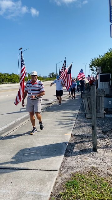 American Flag Walk Feb 12, 2022 - Vero Beach, FL - *We walk Barber Bridge every Saturday 10 am*