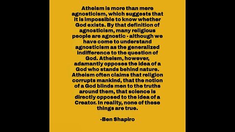 Ben Shapiro Tweet on Atheism! Breaking down the good the bad and UGLY