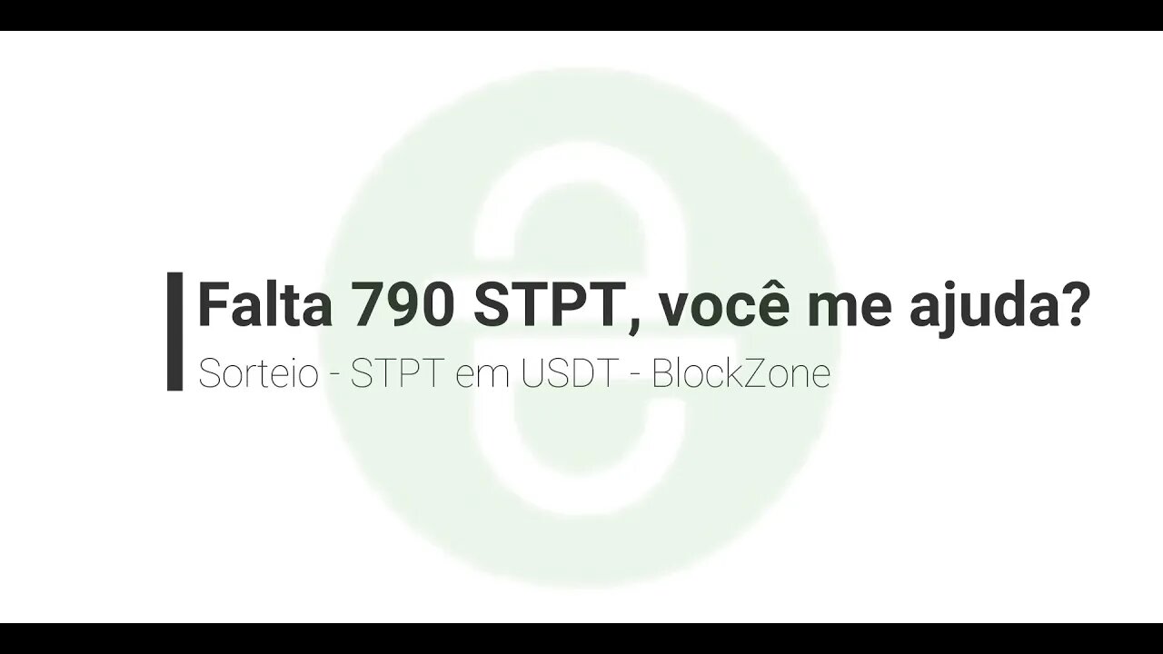 Sorteio - Meio a Meio - Quem vai? - BlockZone - Falta 790 Tokens