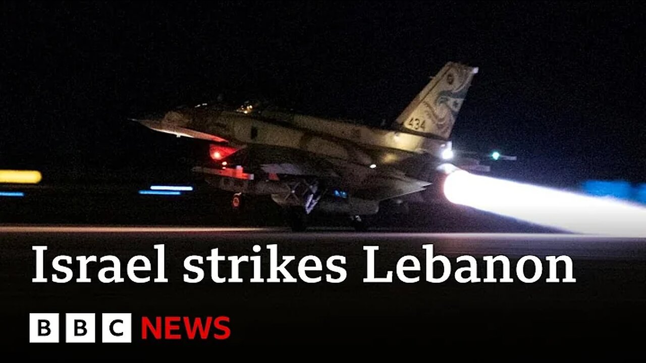 Israel says it hit 100 Hezbollah rocket launchers in Lebanon / BBC News