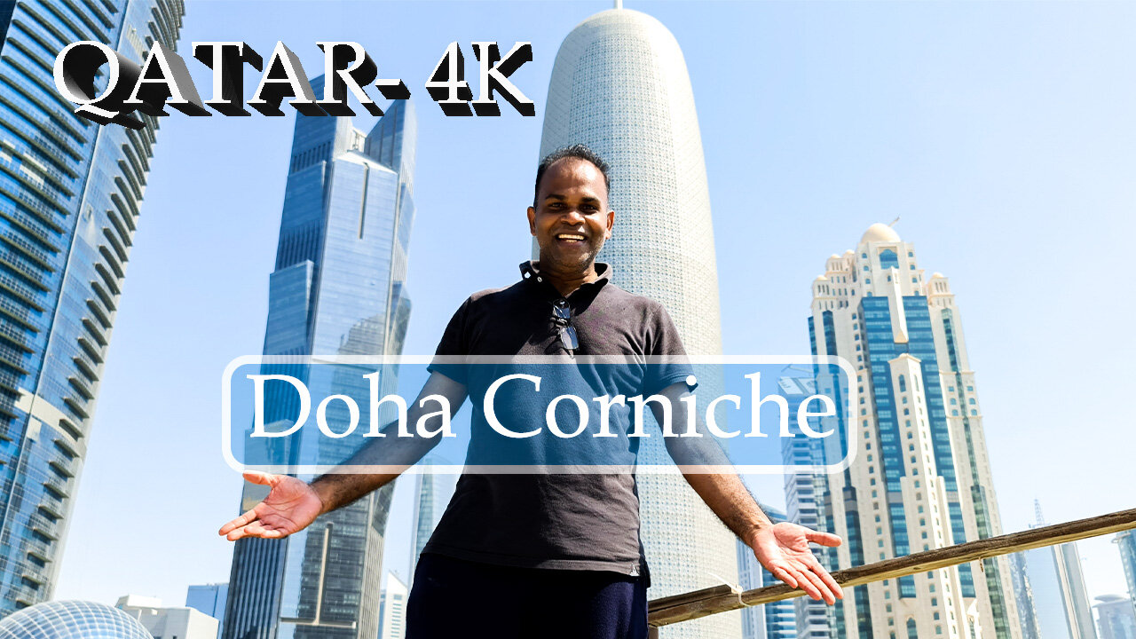 The Place to visit in Qatar | Doha Corniche | කටාර්වල ලස්සන තැනක් | Copyright Free