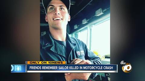 Friends remember sailor killed in motorcycle crash