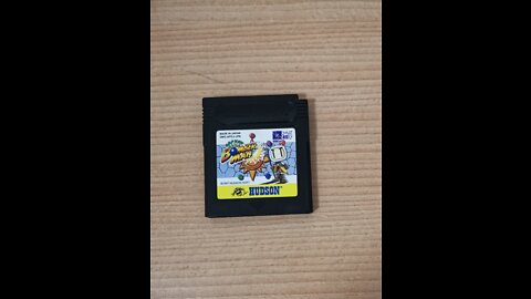 Pocket Bomberman platformer for the Game Boy loaded in Nintendo Game Boy Pocket Green