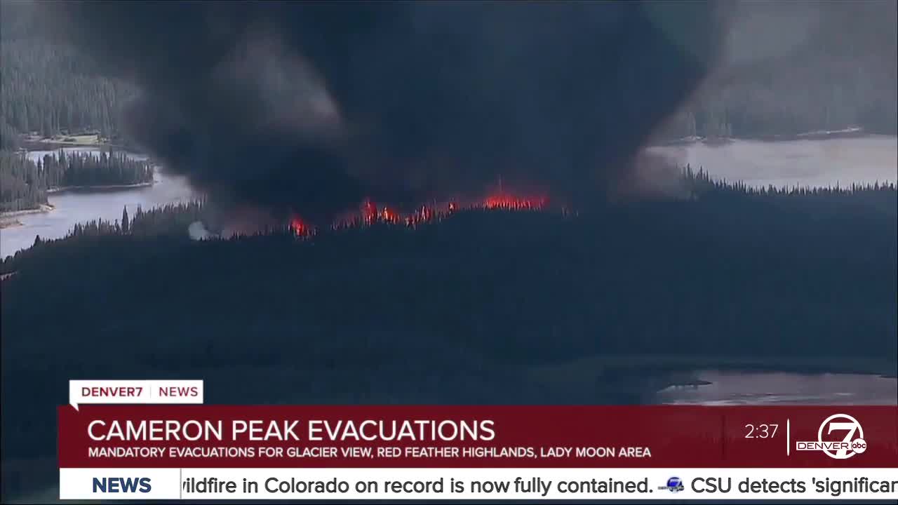 New mandatory evacuations issued for Cameron Peak Fire in Larimer County