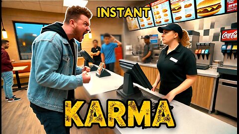 Man Disrespects Cashier at Fast Food Chain, Gets Instant Karma!