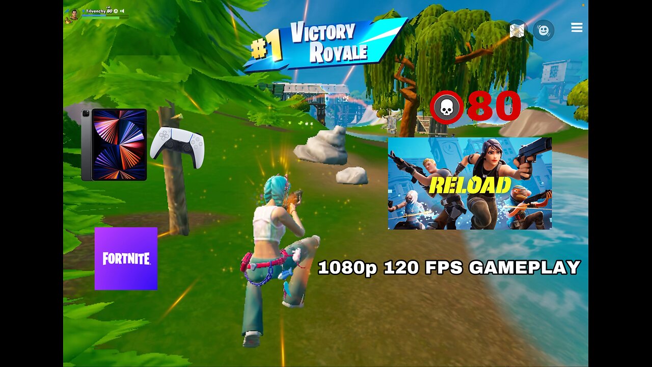 80 kill solo duo/duo win (Fortnite RELOAD mobile with controller🎮/ iPad Pro 2021 FULL GAMEPLAY)