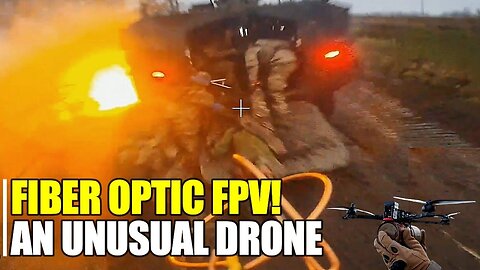 INSANE WORK! Russian fiber optic FPV strucks vehicle full of soldiers