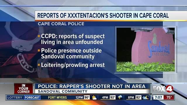 Police deny that rapper killer is in Cape Coral