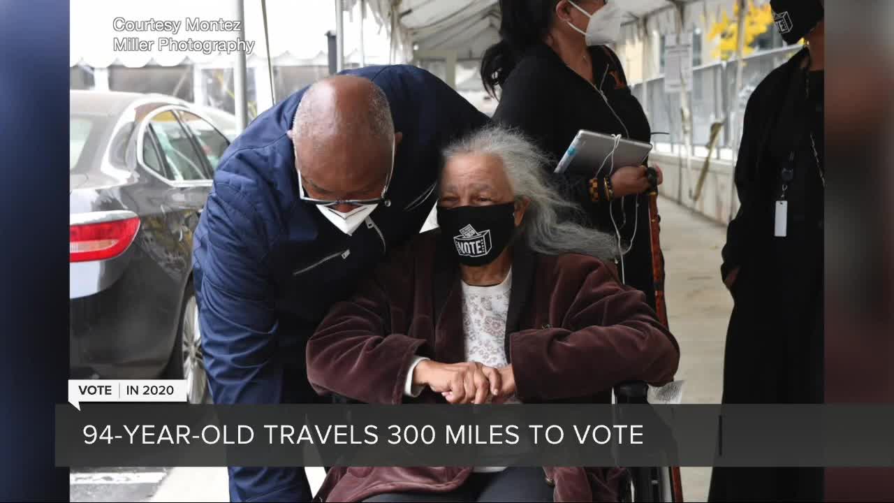 94-year-old woman drives 300 miles to vote in 2020 election