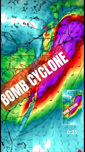 'BOMB CYCLONE' developing with atmospheric river to blast eastern US