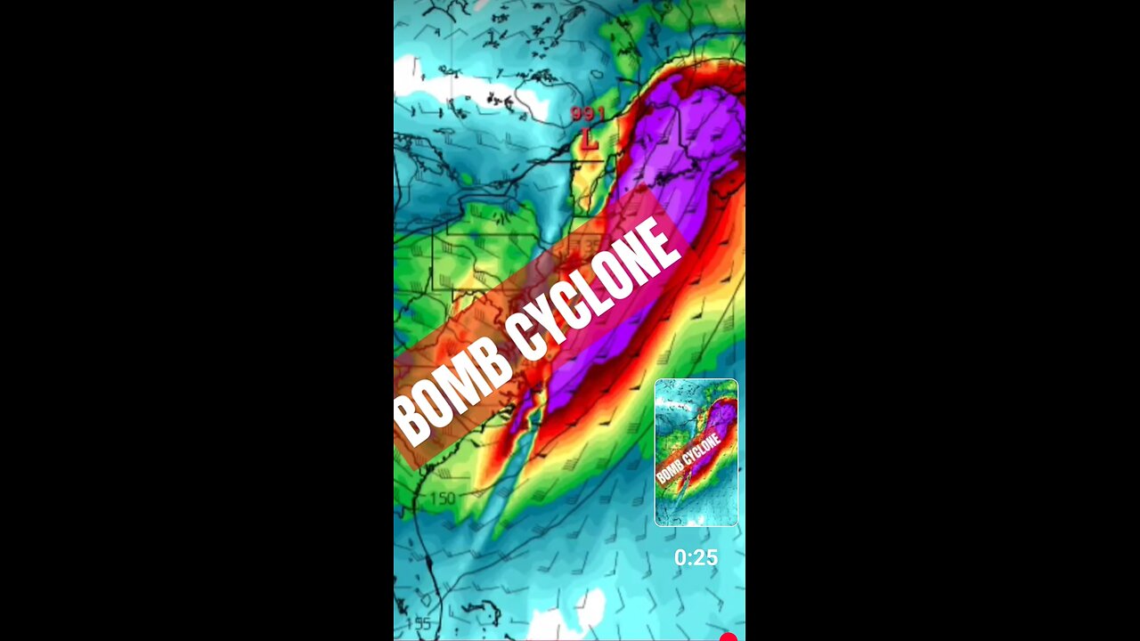 'BOMB CYCLONE' developing with atmospheric river to blast eastern US