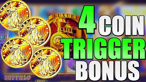 WHAT A TRAIN RIDE! 2 JACKPOT HANDPAYS on Buffalo Luxury Line Slot Machine
