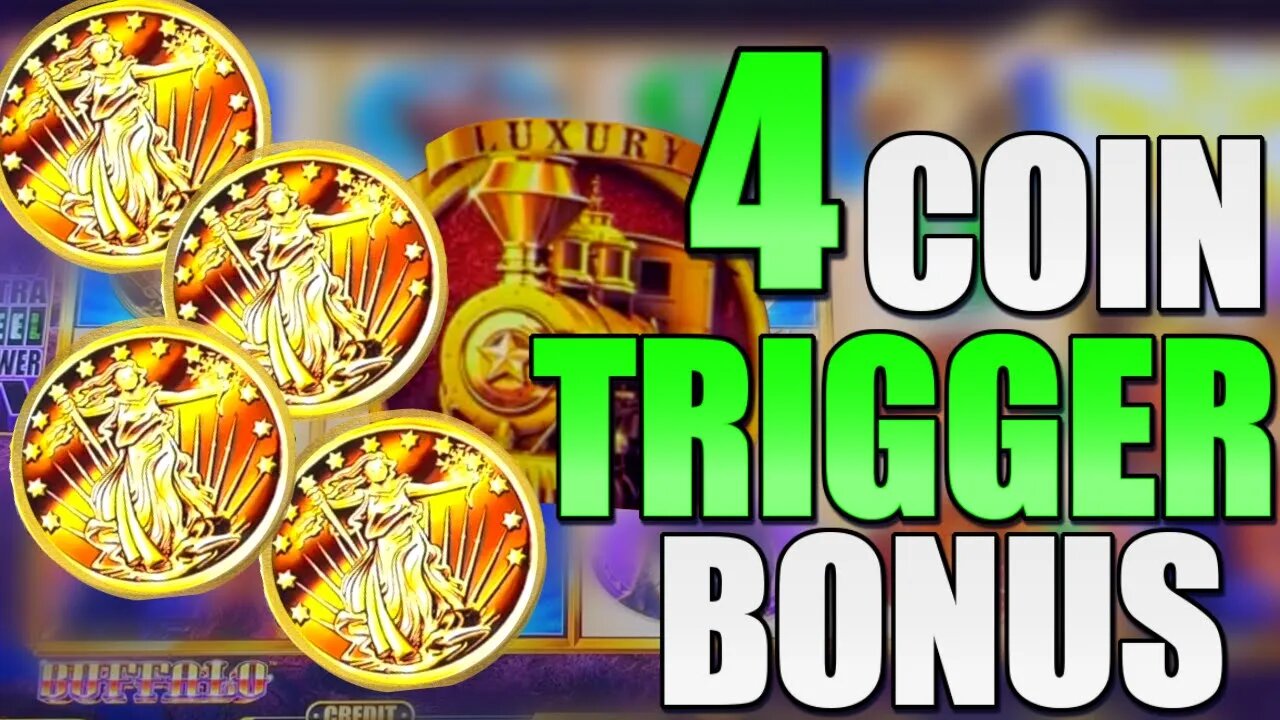 WHAT A TRAIN RIDE! 2 JACKPOT HANDPAYS on Buffalo Luxury Line Slot Machine