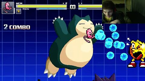 Pokemon Characters (Pikachu, Gengar, Snorlax, And Mew) VS Pac-Man In An Epic Battle In MUGEN