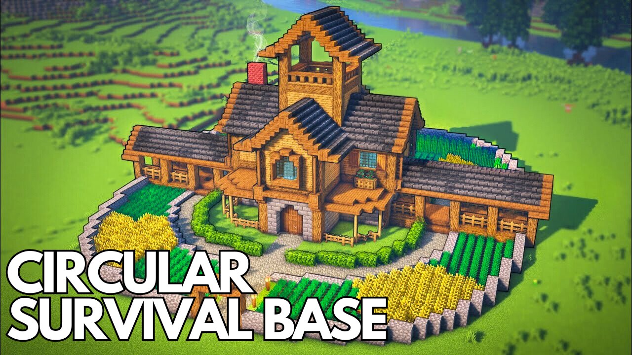 Minecraft: How to build a Circular Survival Base | Tutorial