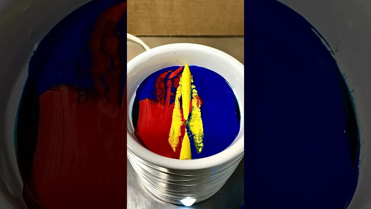 Melting three crayons Timelapse