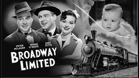 BROADWAY LIMITED (1941) Victor McLaglen, Marjorie Woodworth & Dennis O'Keefe | Comedy | B&W