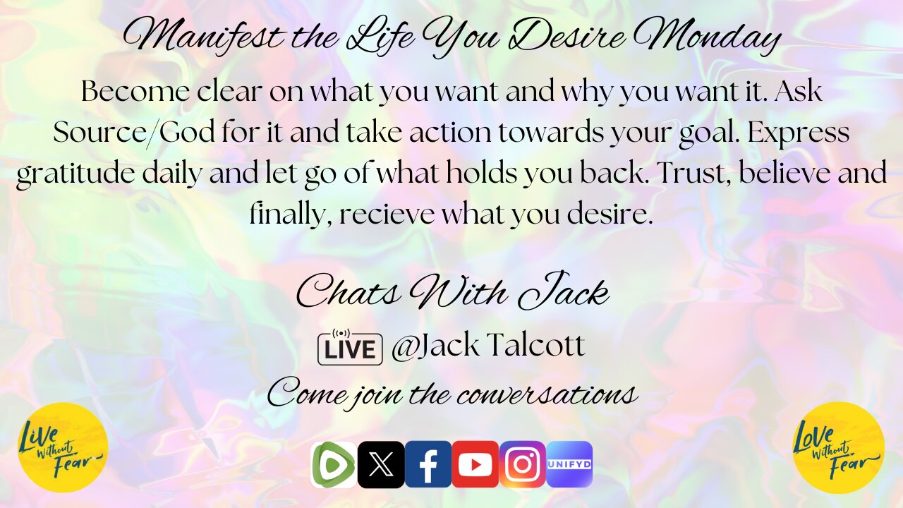 Miracles of Mind (Clarity vs Confusion); Chats with Jack and Open(ish) Panel Opportunity