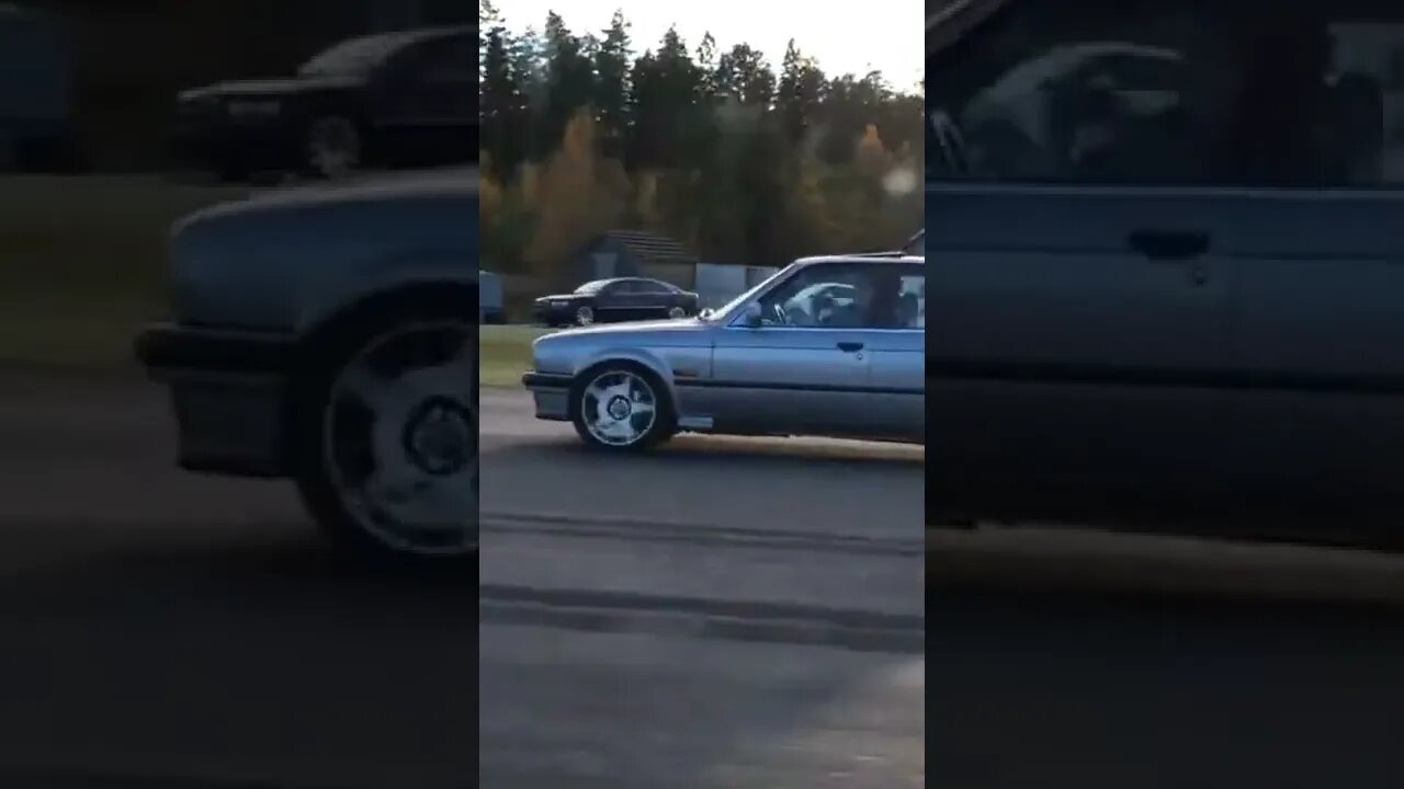 🤯Porsche 991 Turbo S Convertible vs BMW 325iX E30 Turbo by Nissejärnet #bmw #e30 #bmwe30 #bmwturbo