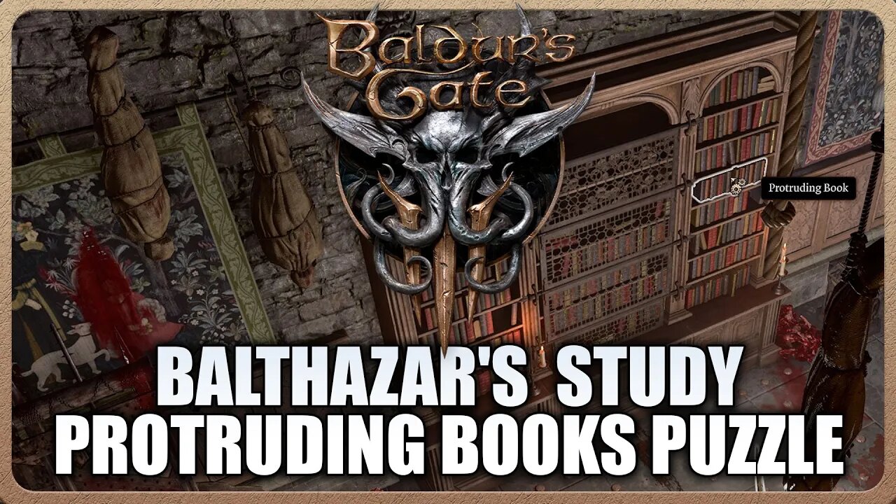 Baldur's Gate 3 - How to Solve Balthazar's Protruding Books Puzzle (Secret Room in Moonrise Towers)