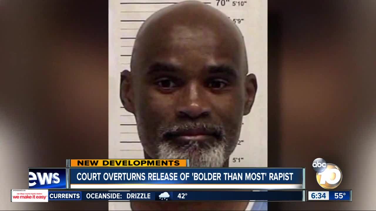 Court overturns conditional release of 'Bolder Than Most' rapist